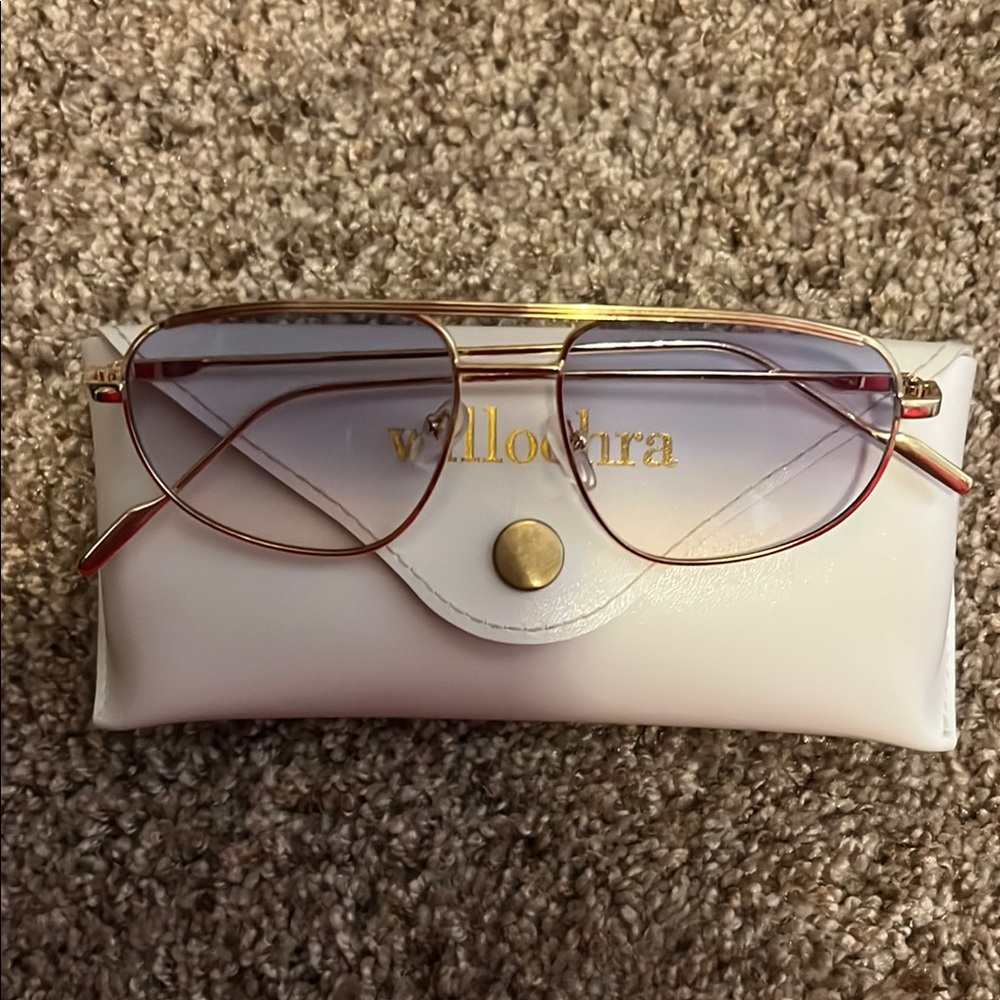 Gold Aviator Sunglasses
